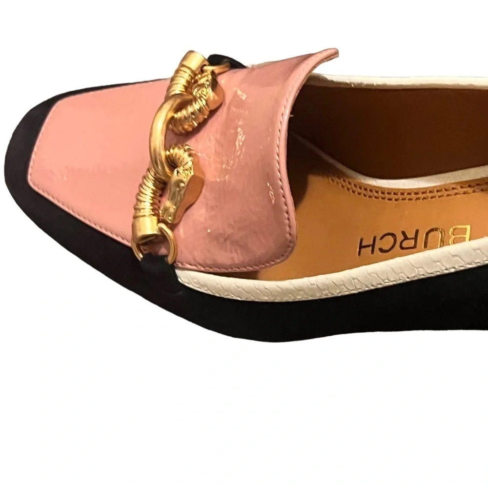 Tory Burch‎ Jessa Suede Heel Pump Black Pink Ivory